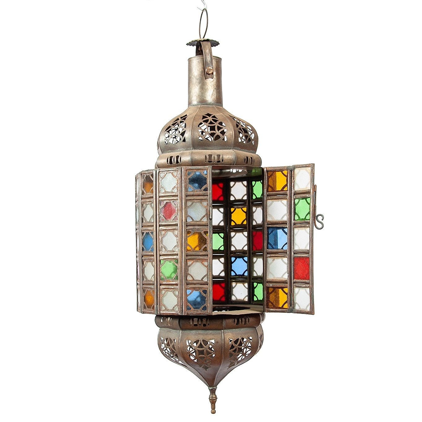 Stained glass hanging lantern discount